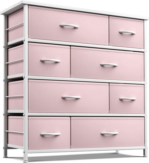 pink fabric dresser Amazon.com: WLIVE 9-Drawer Dresser, Fabric Storage Tower for Bedroom, Hallway, Entryway, Closet, Tall Chest Organizer Unit with Fabric Bins, Steel Frame, Wood Top, Easy Pull Handle, Pink : Home & Kitchen